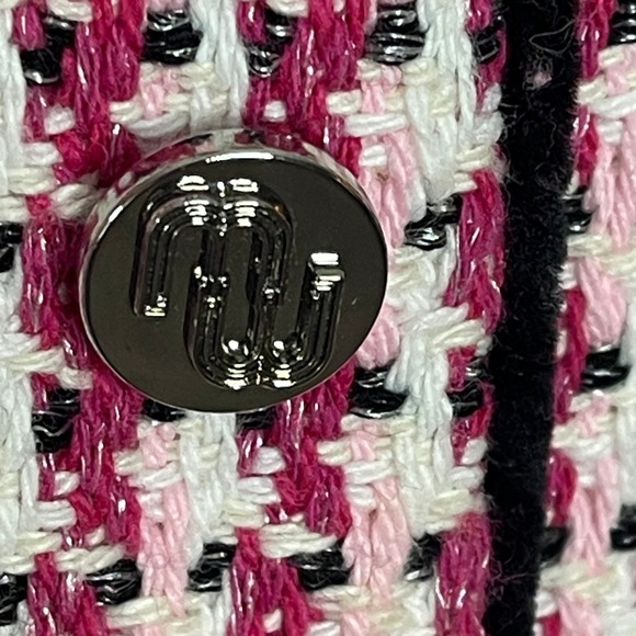 Maje Pink and Black Tweed Mini Dress 42 - Picture 8 of 12